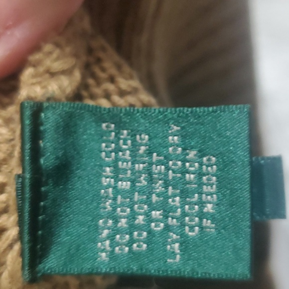 Lauren Jeans Company Ralph Lauren Vtg, Western Style, Button Down Sweater Tan, M - Picture 6 of 8